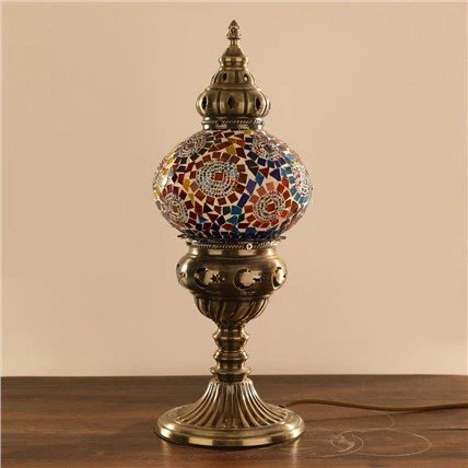 מנורת שולחן פסיפס מרוקאית